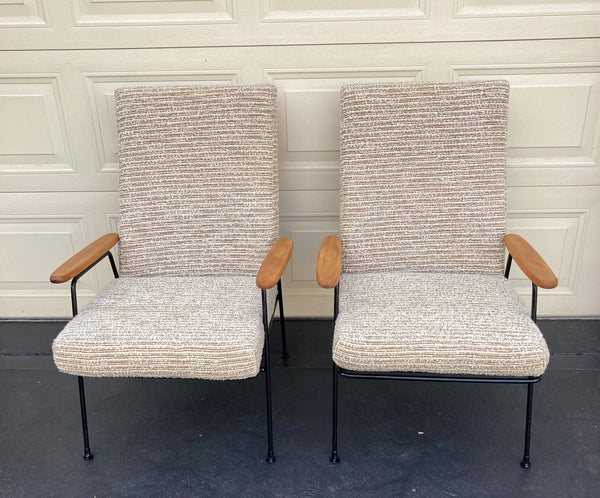 Supersonic Industries Mid Century Armchair pair restored vintage mcm rare UTW style 1950s