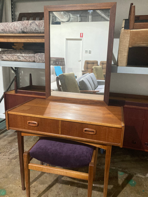 Parker console nordic mirror sitting stool original genuine restored MCM 1960s