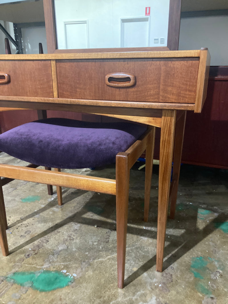Parker console nordic mirror sitting stool original genuine restored MCM 1960s