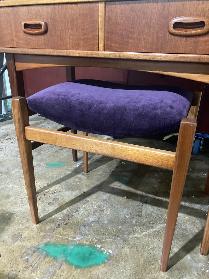 Parker console nordic mirror sitting stool original genuine restored MCM 1960s