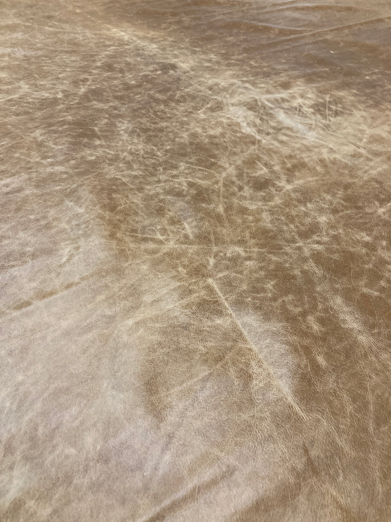 Cow Hide authentic genuine leather light brown tan Aniline extra large Italy
