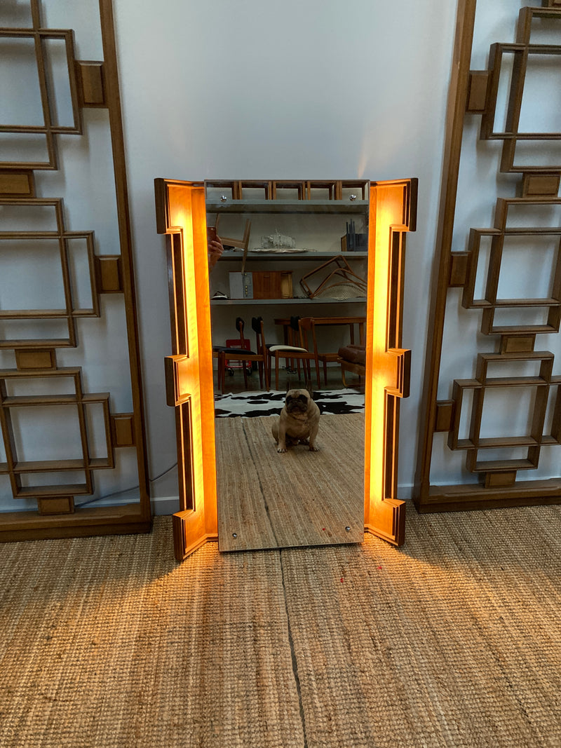 Rudowski mirror feature light wall fitting 1965 bespoke rare