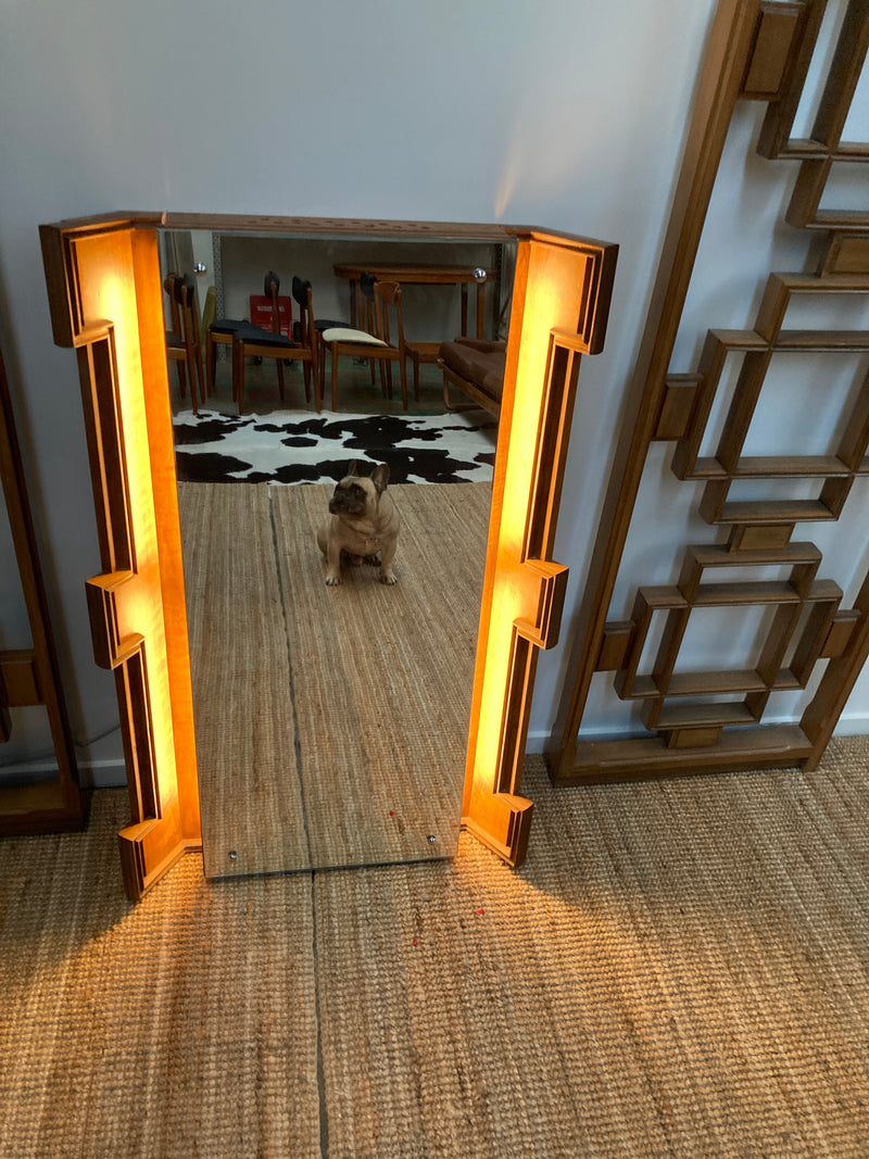 Rudowski mirror feature light wall fitting 1965 bespoke rare