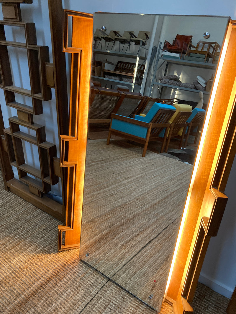 Rudowski mirror feature light wall fitting 1965 bespoke rare