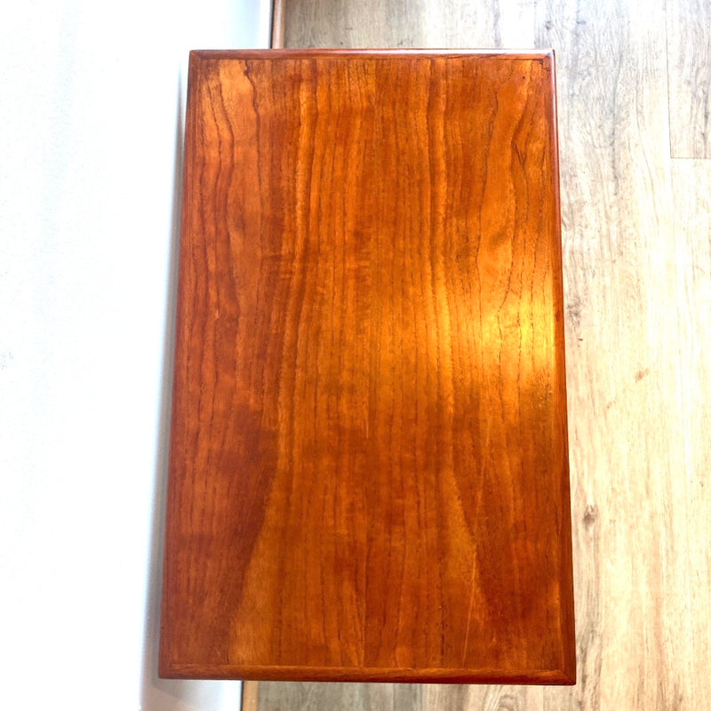 Pre order: Authentic 1960s Parker nest of tables three MCM furniture teak brown