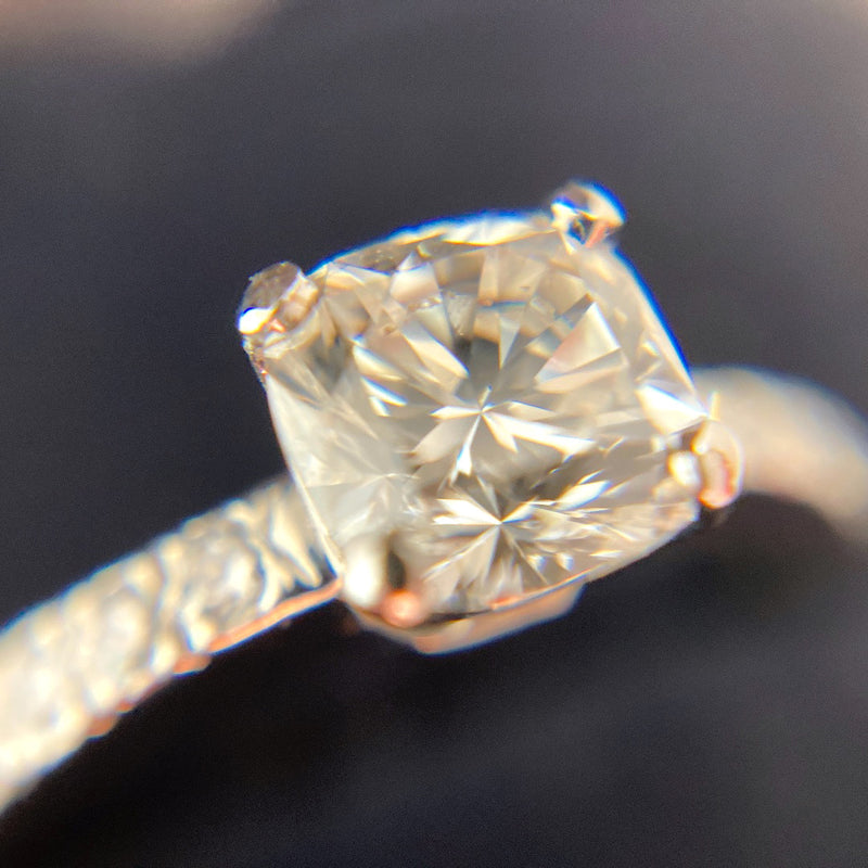 Tiffany & Co Novo Platinum diamond engagement ring matching brilliant cut diamond wedding ring