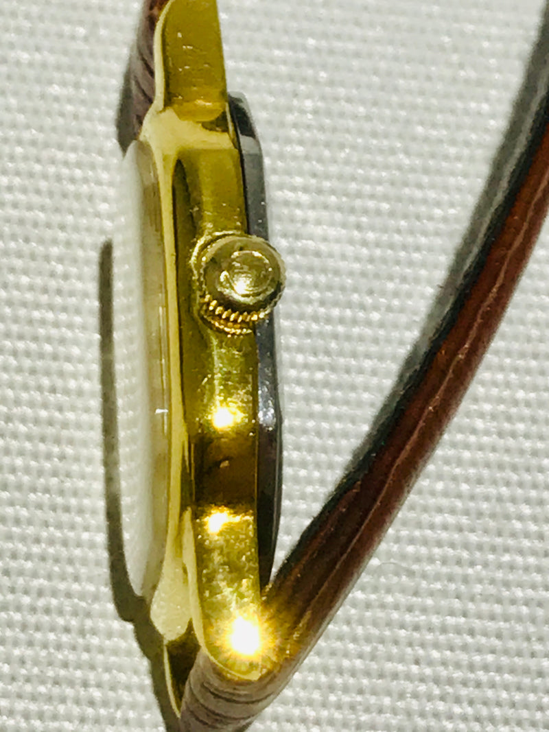 Omega Geneve gold plated hand wind ladies womens watch original box 9ct gold lugs Cal 625 17 Jewels