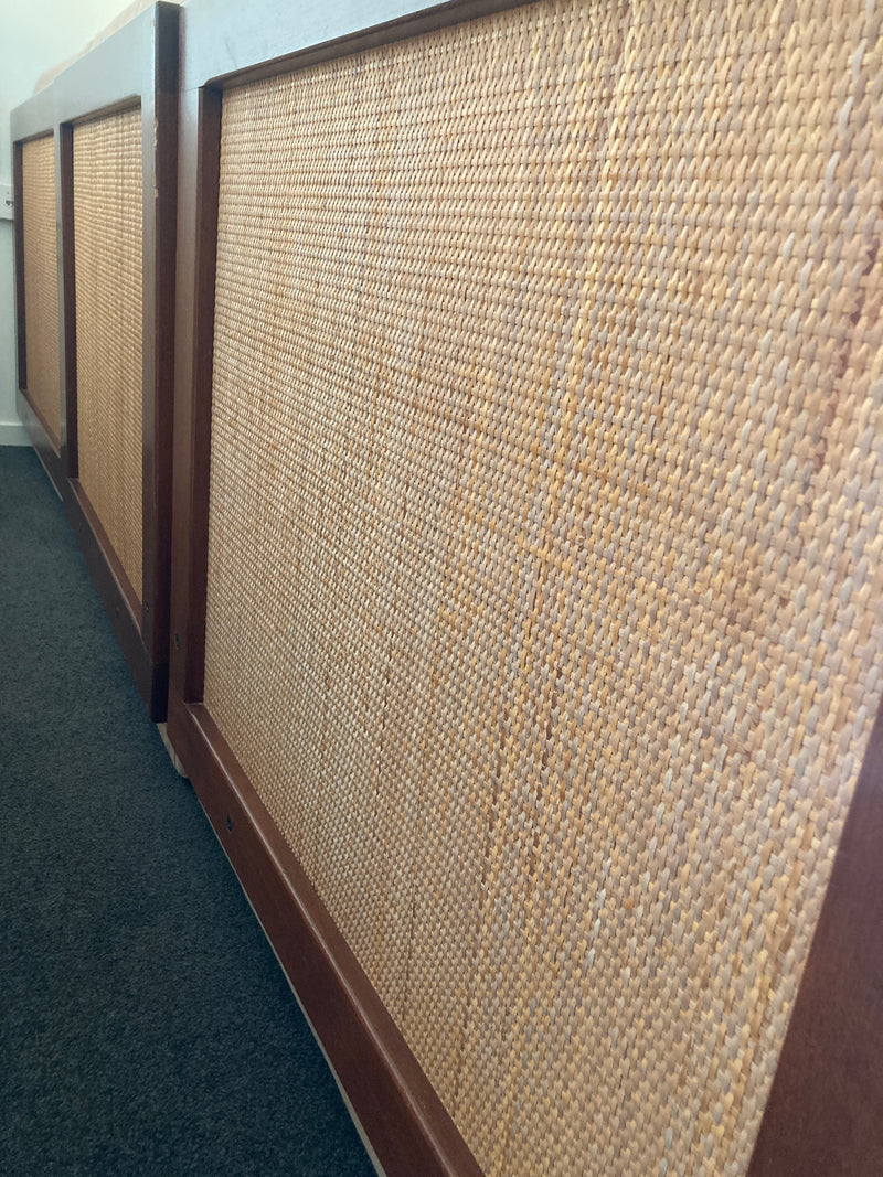 Original Parker rattan modular lounge couch set MCM restored 1970s