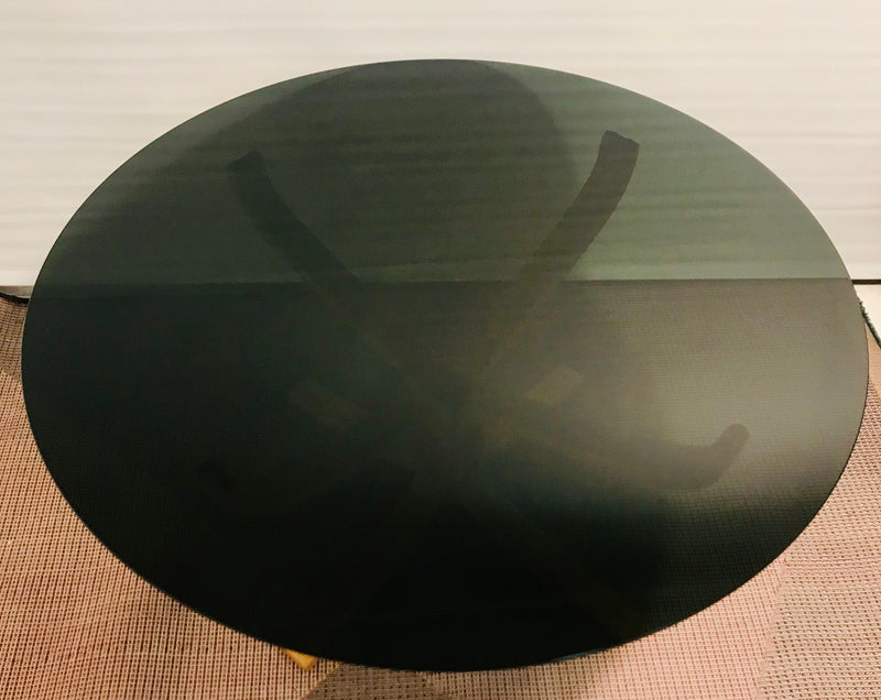 Authentic Smoked Glass Round Coffee Table Sigurd Ressell Vatne Møbler