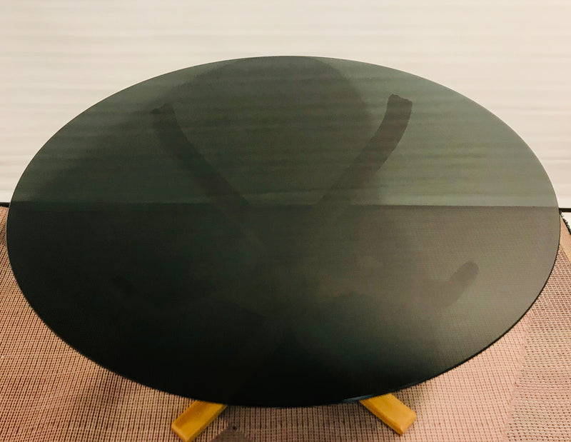 Authentic Smoked Glass Round Coffee Table Sigurd Ressell Vatne Møbler