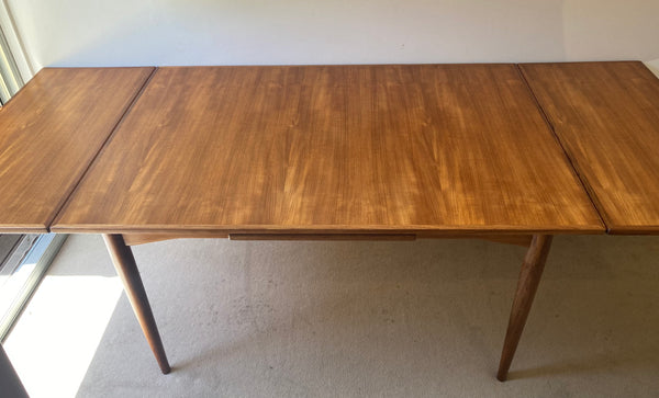 Authentic Parker rectangle dining table MCM retro extendable drop 1960s