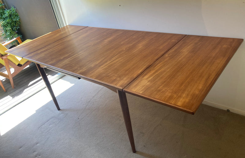 Authentic Parker rectangle dining table MCM retro extendable drop 1960s