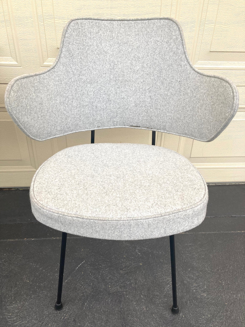 Featherston TY wingback chairs original 1950s grey Kvadrat wool fabric