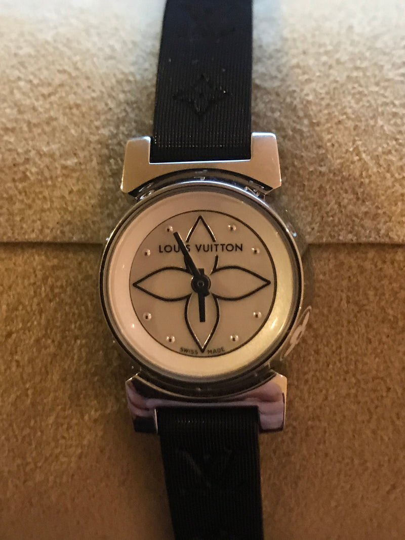 Used Louis Vuitton ladies wrist watch Tambour XS Bijou Blanch Genuine