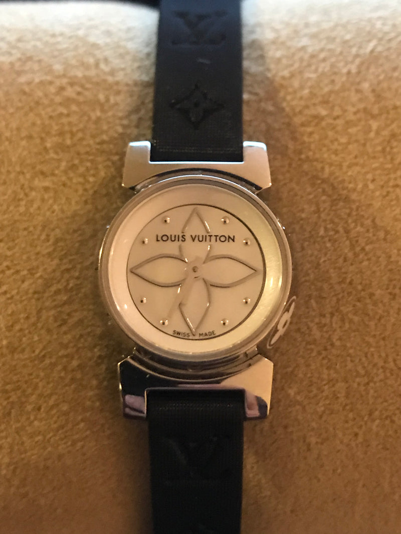 Used Louis Vuitton ladies wrist watch Tambour XS Bijou Blanch Genuine