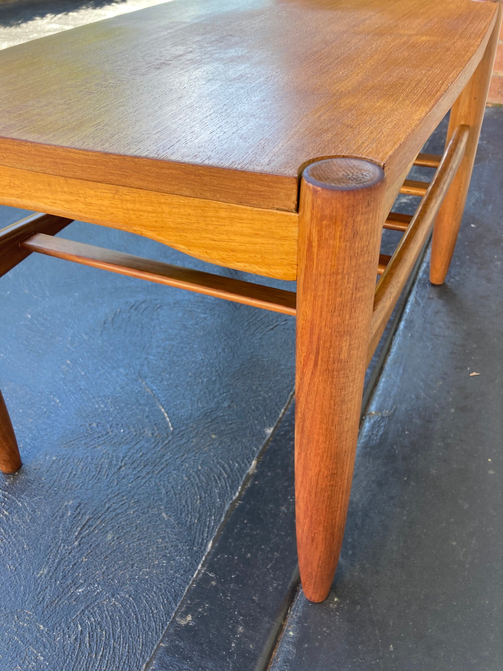 Mid century Danish Deluxe Flip Top side table coffee restored teak Vintage Luxury