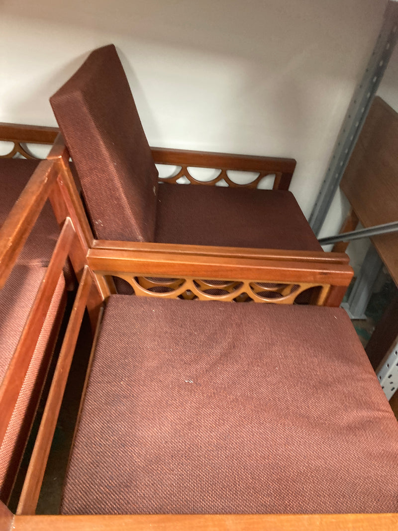 Avalon furniture 5 piece teak lounge suite MCM 1960s