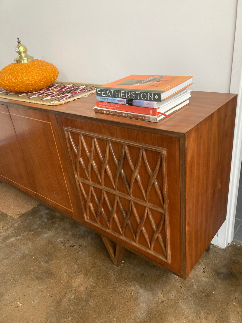 Pre order - Rudowski genuine bespoke sideboard 5 door cabinet credenza MCM black bean timber