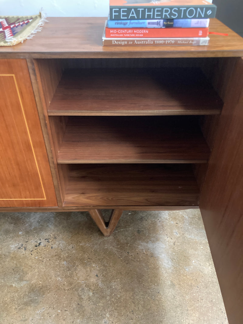 Pre order - Rudowski genuine bespoke sideboard 5 door cabinet credenza MCM black bean timber