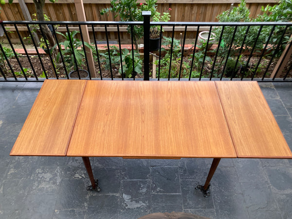 Authentic Parker rectangle dining table MCM retro extendable drop 1960s