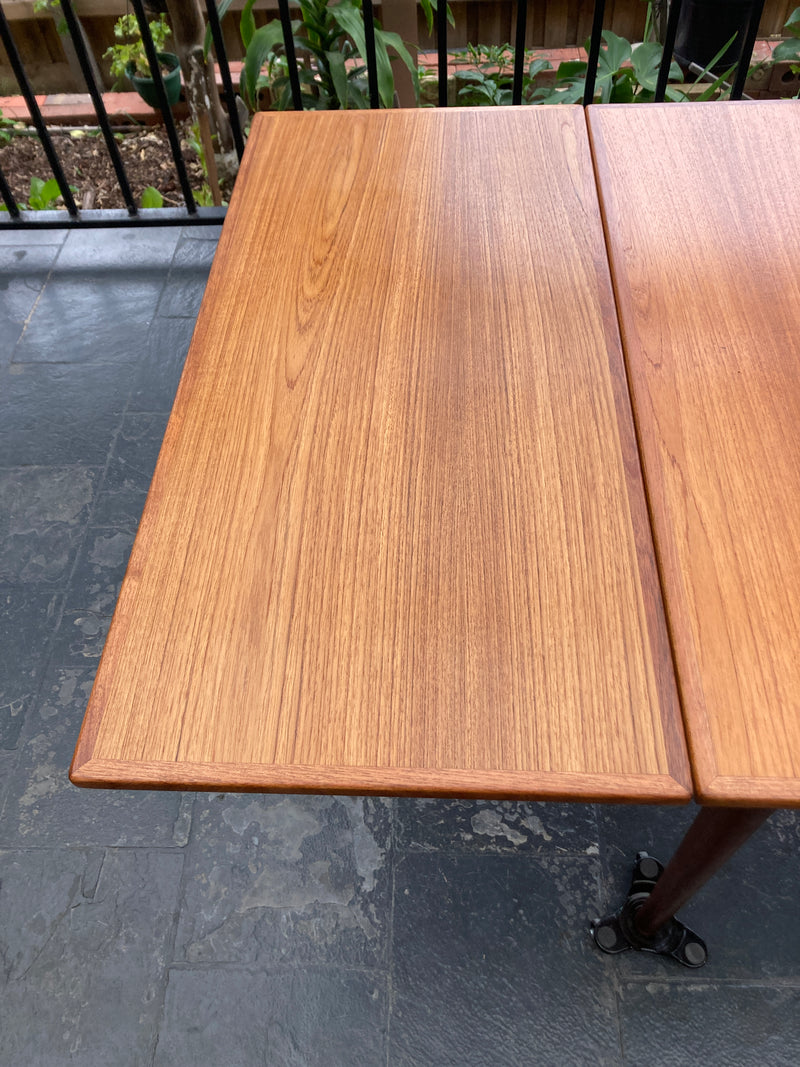 Authentic Parker rectangle dining table MCM retro extendable drop 1960s