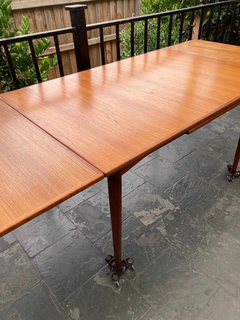 Authentic Parker rectangle dining table MCM retro extendable drop 1960s