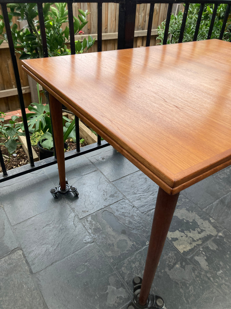 Authentic Parker rectangle dining table MCM retro extendable drop 1960s