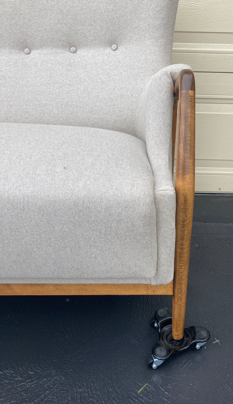 Original fully restored Van Treight 2 seater couch lounge sofa wool