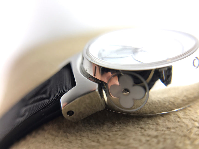 Used Louis Vuitton ladies wrist watch Tambour XS Bijou Blanch Genuine
