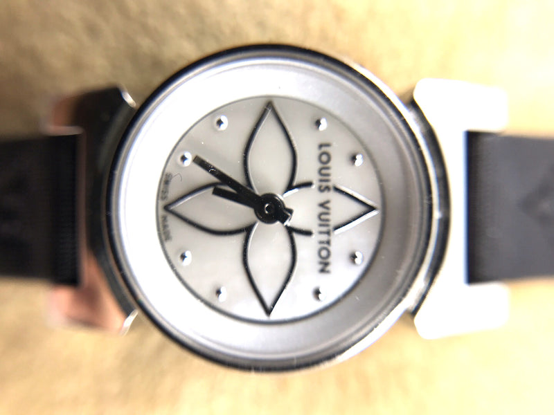 Used Louis Vuitton ladies wrist watch Tambour XS Bijou Blanch Genuine