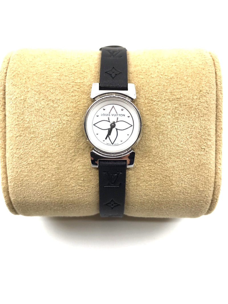Used Louis Vuitton ladies wrist watch Tambour XS Bijou Blanch Genuine