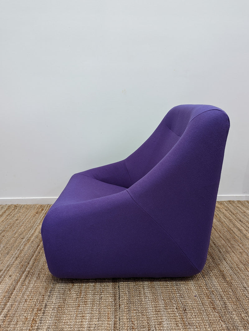 Authentic Featherston Uniroyal Numero 1V IV highback armchair purple Kvadrat wool fabric