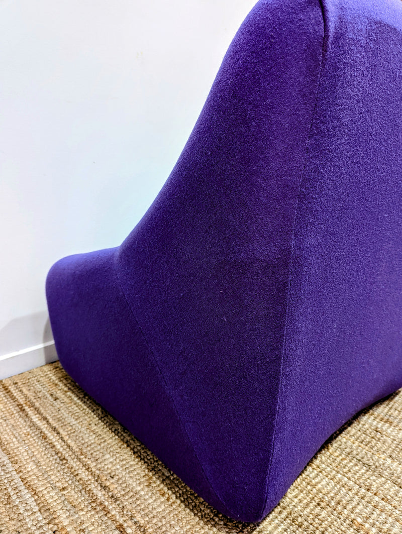 Authentic Featherston Uniroyal Numero 1V IV highback armchair purple Kvadrat wool fabric