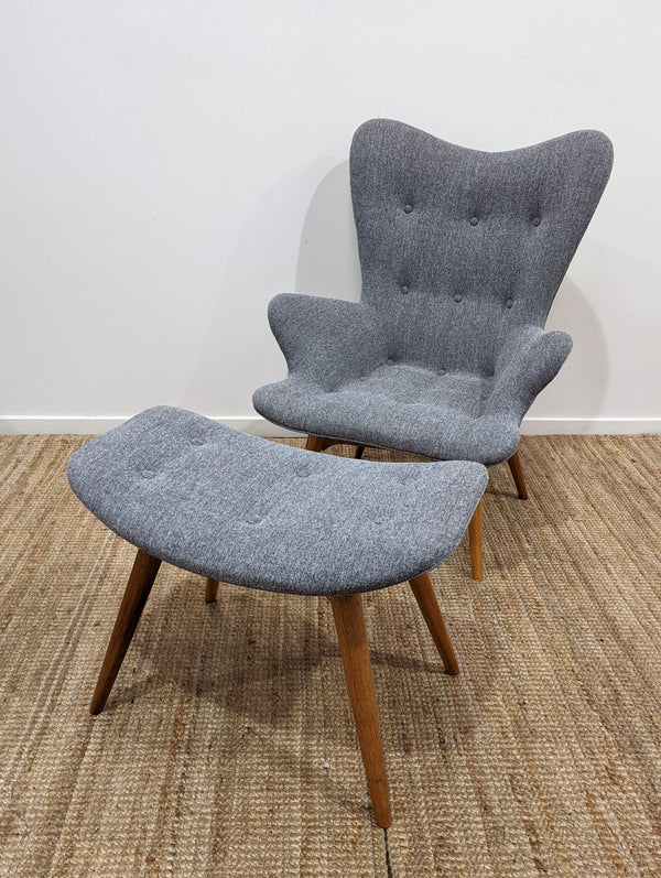 Pre order - Original Genuine fully restored Featherston contour armchair R160 matching ottoman