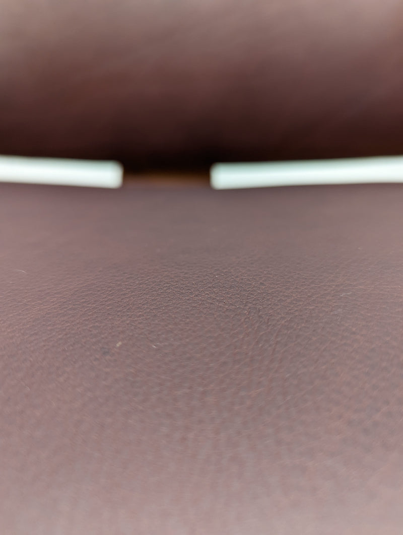 Original Genuine plate stamped Restored Featherston single TY armchair timber version leather