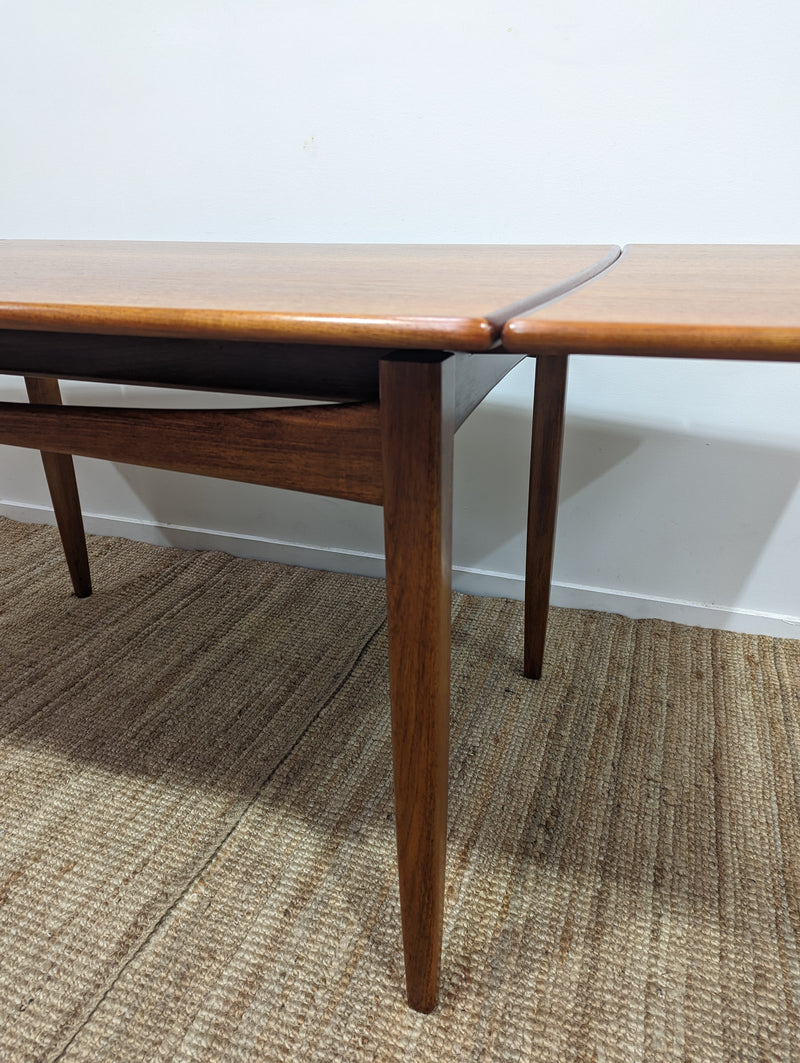 MCM extendable table teak fully restored by Scope Furniture