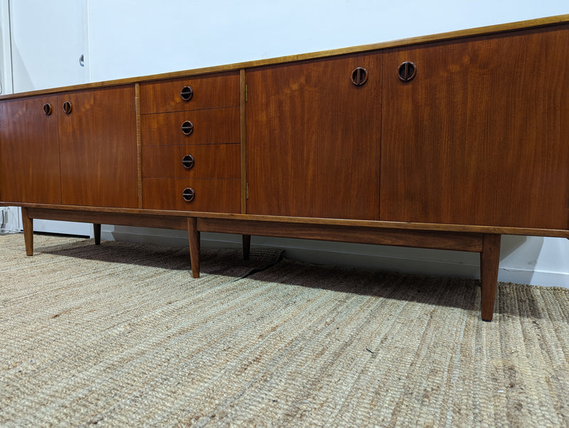 Parker Sideboard Authentic Nordic 1960s “Cats Eyes” Vintage teak MCM extra long