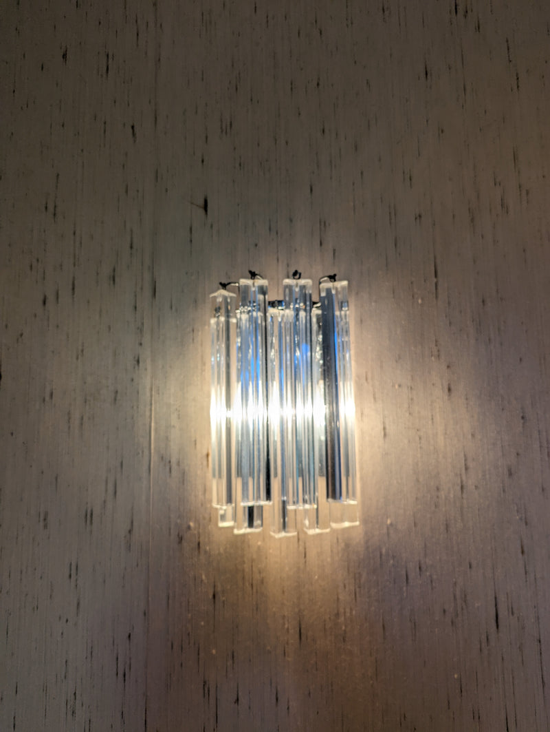 Pair Italian Venini Trilobi wall scone light MCM 1960-70s Murano