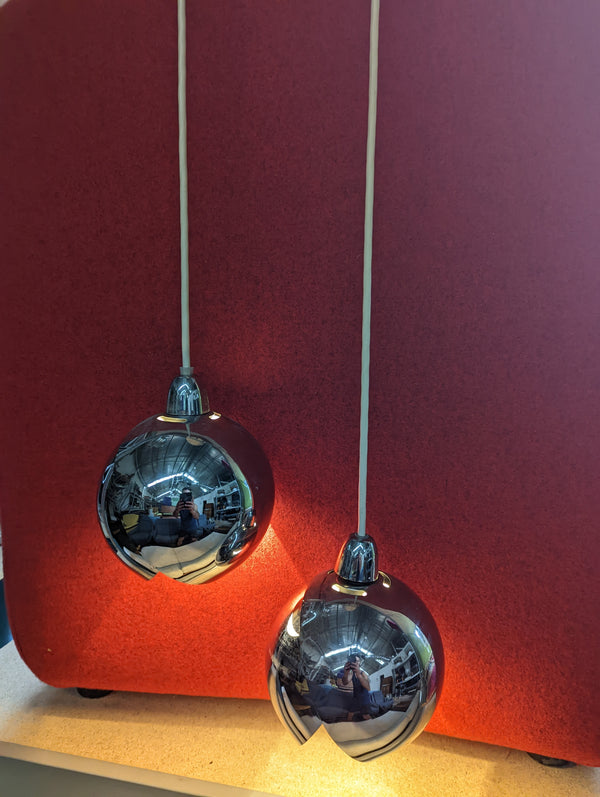 Dual MCM hanging downlight pendant R J Brodie Lighting