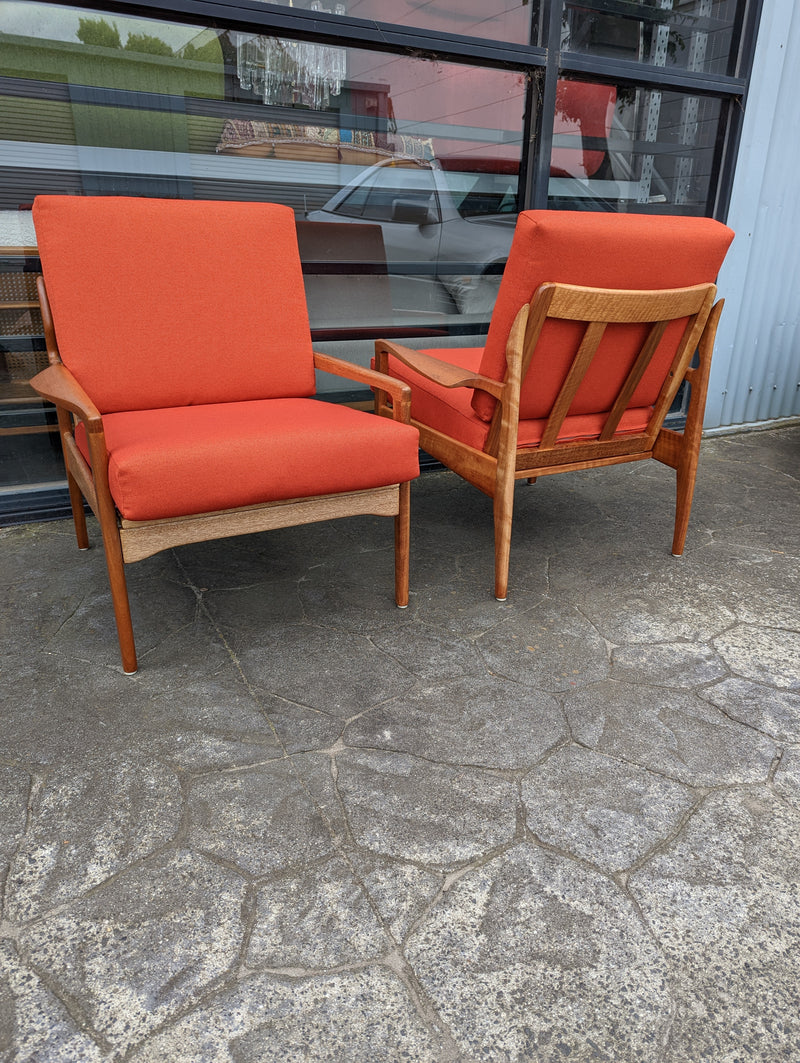 Pre order - Fler Narvik lowback armchairs pair fully restored MCM vintage 1960s Fred Lowen