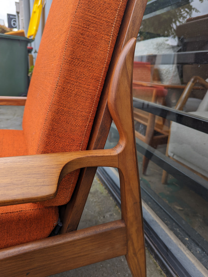Fler Narvik highback armchair restored MCM vintage 1960s