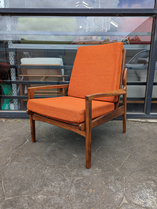 Fler Narvik highback armchair restored MCM vintage 1960s