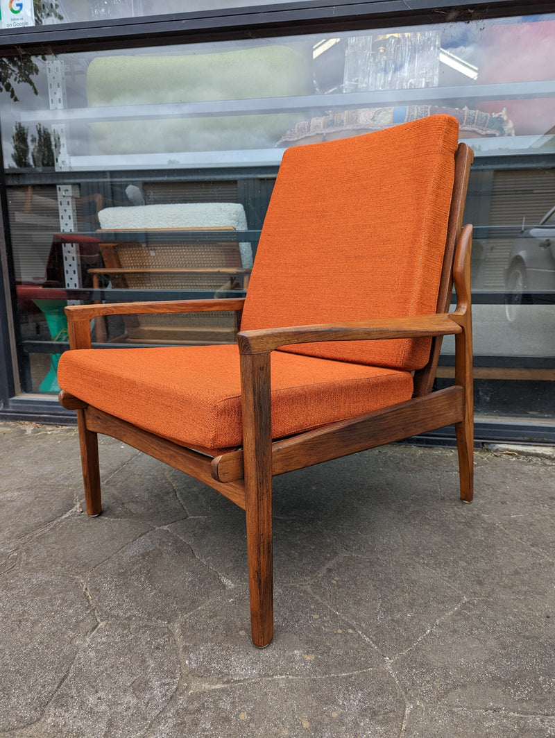 Fler Narvik highback armchair restored MCM vintage 1960s