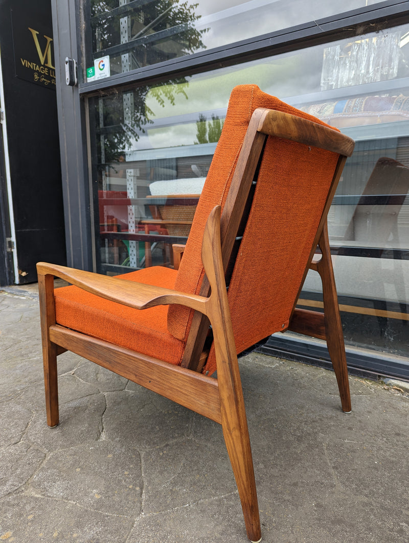 Fler Narvik highback armchair restored MCM vintage 1960s