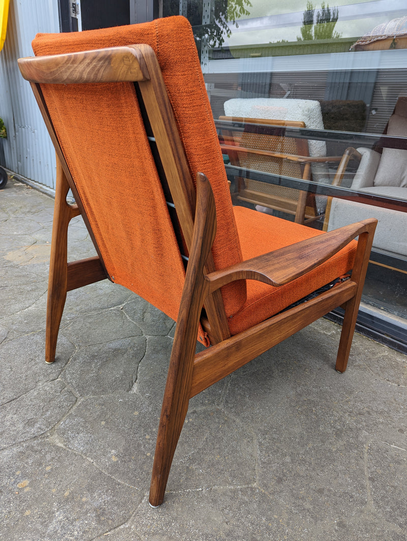 Fler Narvik highback armchair restored MCM vintage 1960s