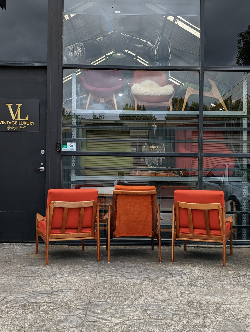 Fler Narvik highback armchair restored MCM vintage 1960s