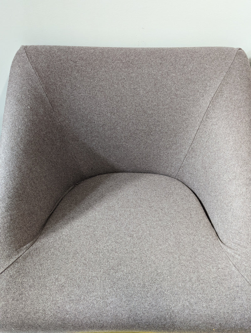 Authentic Featherston Uniroyal Numero 1V IV lowback armchair Kvadrat wool off grey off white