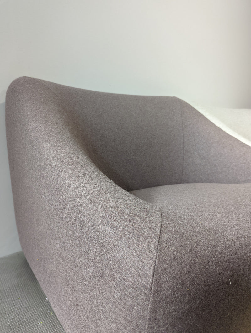 Authentic Featherston Uniroyal Numero 1V IV lowback armchair Kvadrat wool off grey off white