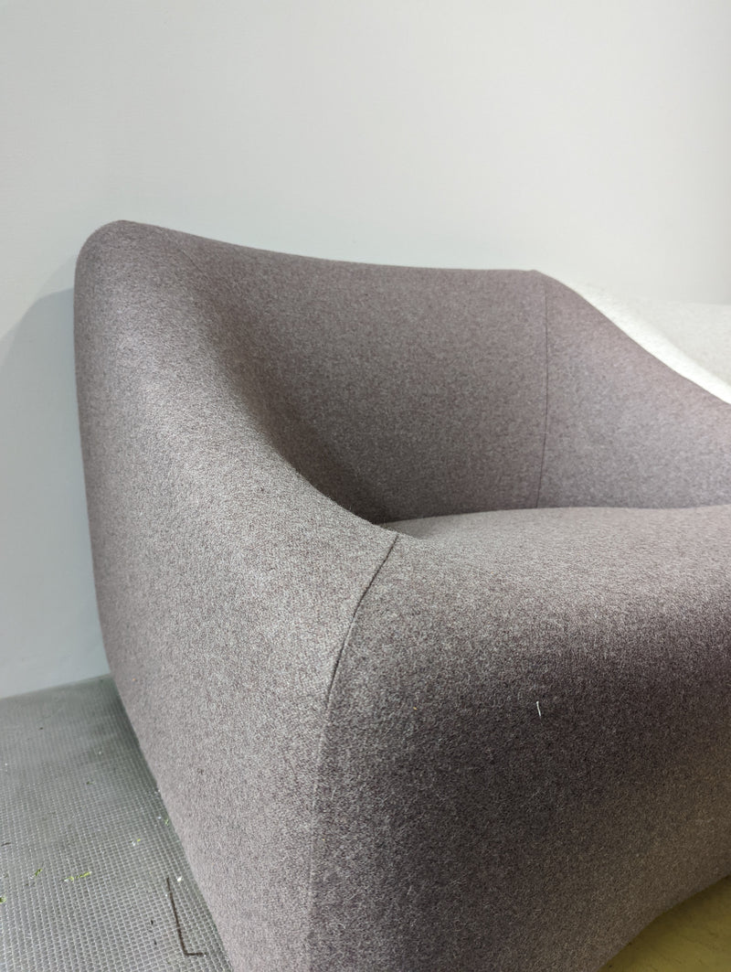 Authentic Featherston Uniroyal Numero 1V IV lowback armchair Kvadrat wool off grey off white