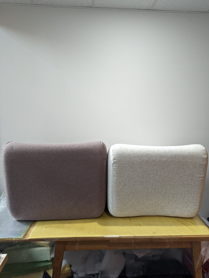 Authentic Featherston Uniroyal Numero 1V IV lowback armchair Kvadrat wool off grey off white